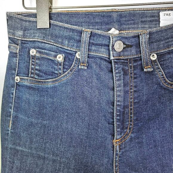 RAG & BONE 10 Inch High Rise Skinny Medium Wash Stretchy Modern Women's Jeans 27 - Picture 2 of 7